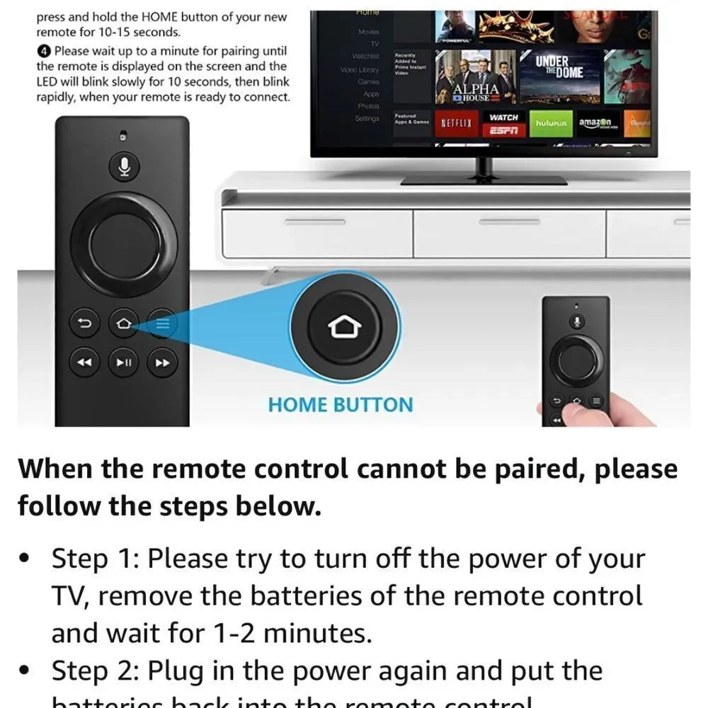 Amazon Replacement Voice Remote Control 2nd GEN DR49WK B Firee TV Cube Stick Box - Picture 10 of 12
